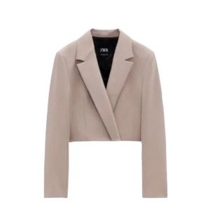 Zara Cropped Beige Blazer